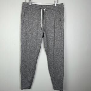 Express Mens‎ Jogger Sweatpants Light Gray Black Pockets M EUC